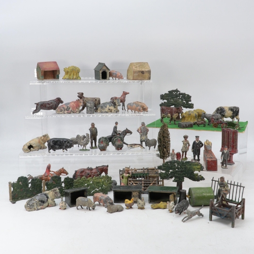 391 - Quantity of hollow cast animals and farm figures, Britains and other manufacturers.