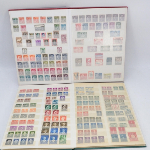 555 - 2 Stock books stamps containing Luxembourg and Netherlands some early material