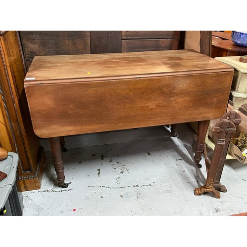 254 - Antique mahogany drop leaf table