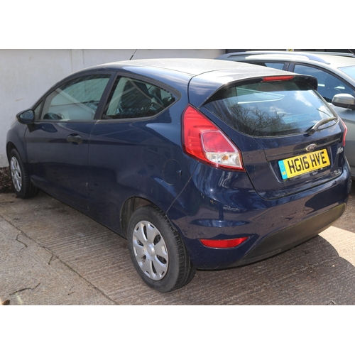 1 - Ford Fiesta 2016 3 door manual petrol (no v5) 2 keys, together with owners manual, 16207 miles on la... 