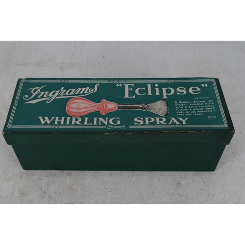 105 - Boxed Ingrams eclipse whirling spray 1930's feminine hygiene product