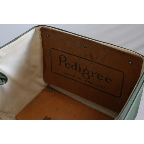 138 - Pedigree pram, Brochure and a wooden rocking horse