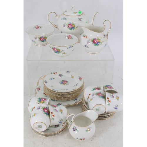 141 - Minton decorative tea ware, two cups and saucers, tea pot. Tuscan floral tea set, other decorative i... 