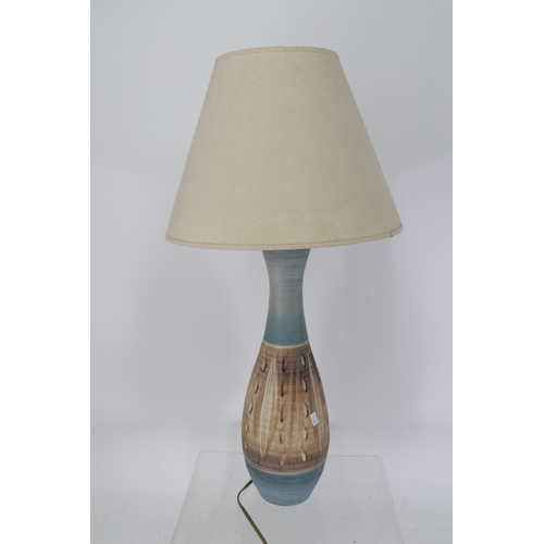 155 - Wimborne pottery lamp and shade (measures approx. 46cm tall) TRADE/SPARES/REPAIRS