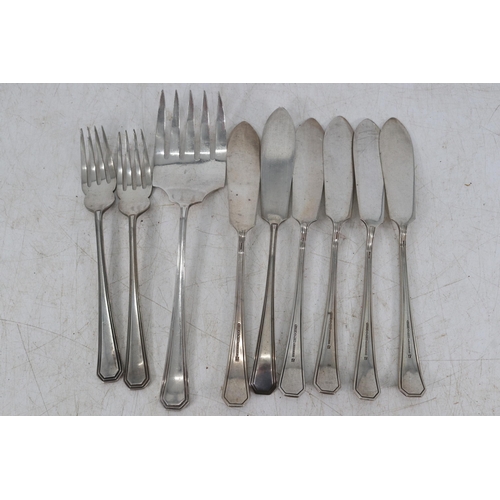 165 - A quantity of cutlery including one cased set.