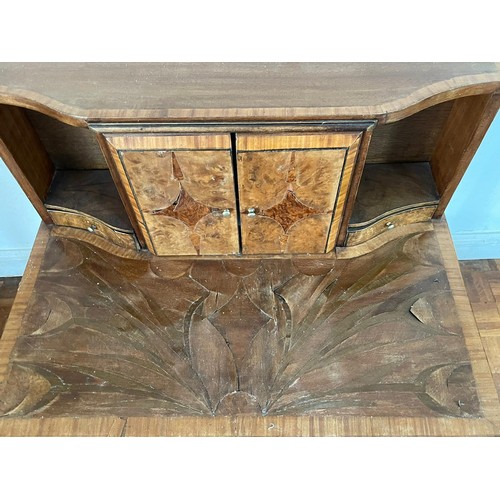 196 - Ladies small writing table, with some unfortunate sun damage measures approx. 61cm w x 38cm d x 99cm... 