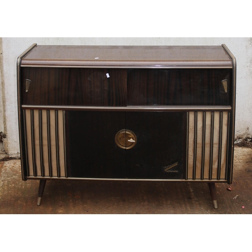 213 - 1958 Blaupunkt Arkansas radiogram with built in Garrard record dec with cocktail cabinet under with ... 