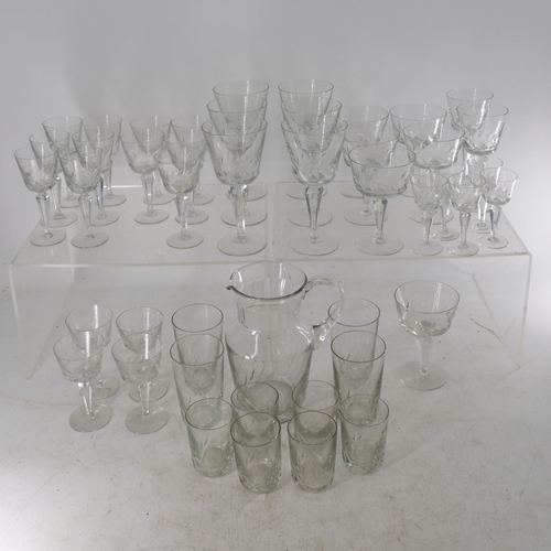 237 - A good quantity of cut glass with a contemporary design.