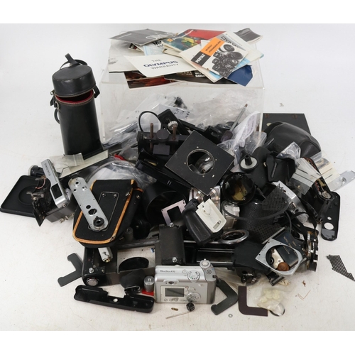 344 - Carton of miscellaneous camera spares and brochures