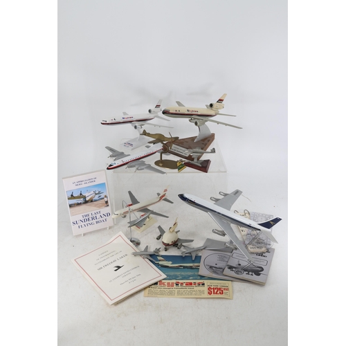 356 - A collection of model aircraft, some diecast and many Skytrain aircraft. Included are some pilot aid... 