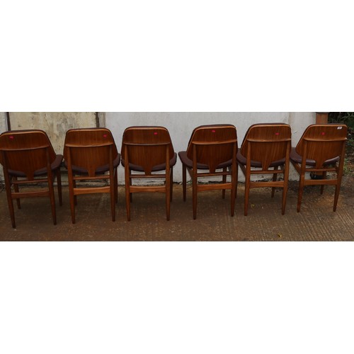 346 - Set of 6 vintage mid century chairs by Elliott's Furniture Co (Upholstery does not comply to current... 