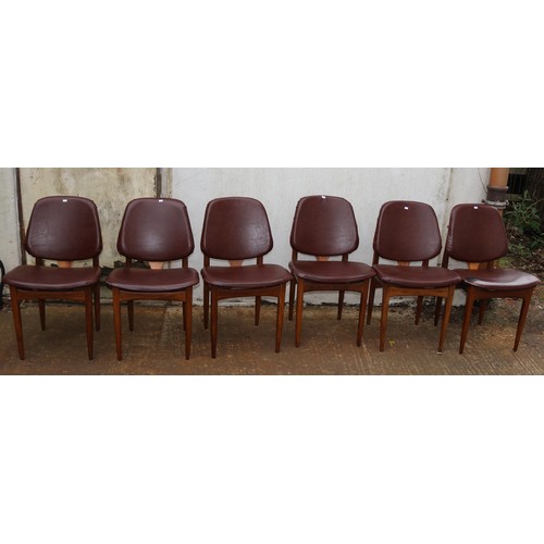 346 - Set of 6 vintage mid century chairs by Elliott's Furniture Co (Upholstery does not comply to current... 