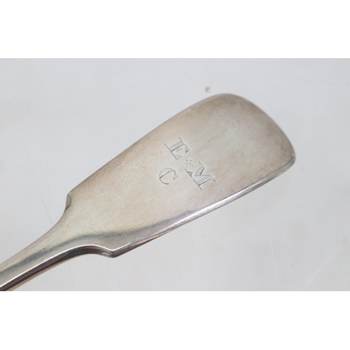 33 - A silver hallmarked serving spoon with monogram to handle (approx. weight. 150g, approx. length 30.5... 