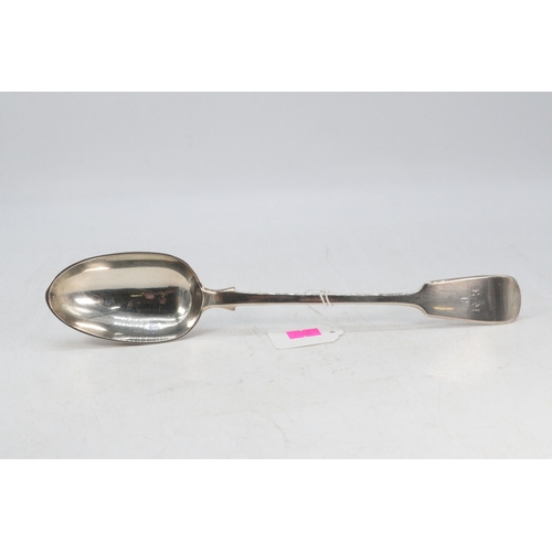 33 - A silver hallmarked serving spoon with monogram to handle (approx. weight. 150g, approx. length 30.5... 