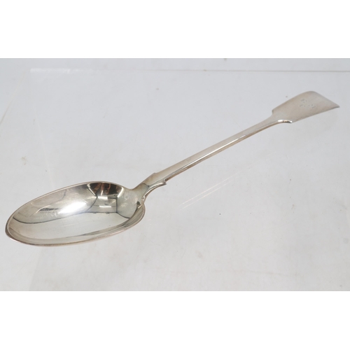 33 - A silver hallmarked serving spoon with monogram to handle (approx. weight. 150g, approx. length 30.5... 