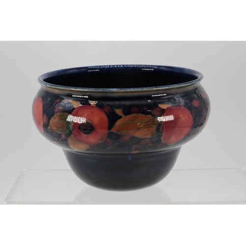 59 - Moorcroft Pomegranate design rose bowl approx. 13cm diameter unsigned