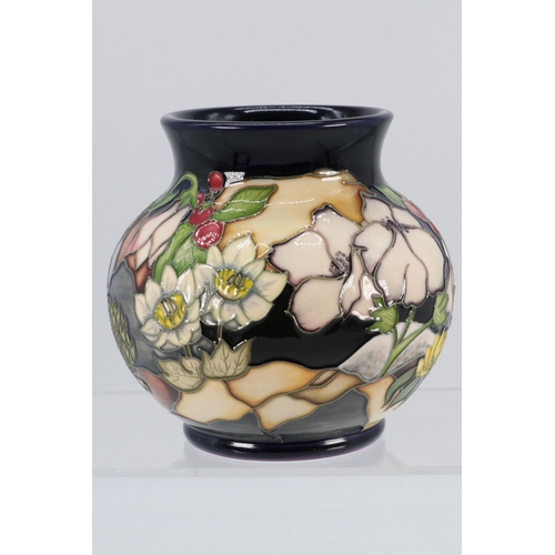 113 - Moorcroft limited edition Floral vase signed P. Hilditch 39/50, approx. 11cm high, fully marked unde... 