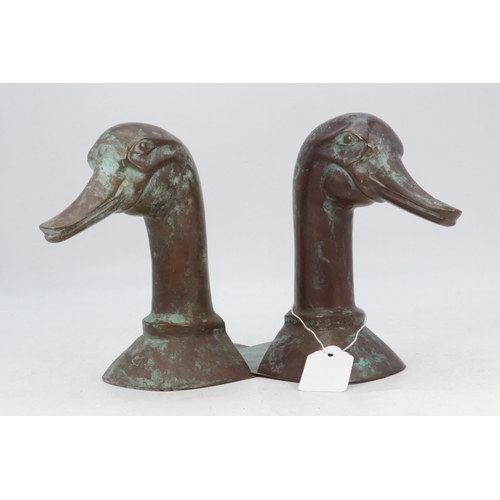 134 - Two bronze? duck bookends