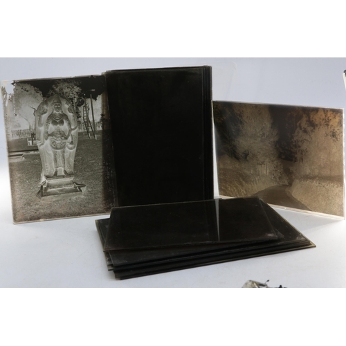 117 - A quantity of glass negatives depicting eastern scenes India? approx. 20