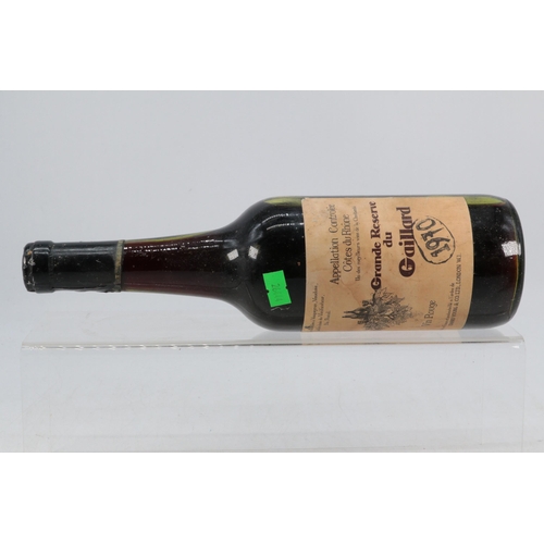 140 - A Grande reserve Du Gaillard Vin Rouge 1970.  We cannot guarantee the quality level of all bottles a... 