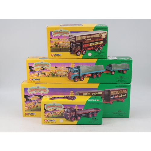 147 - Four boxed Corgi Showman vehicles to include 24401, 27801, 25901 and 27602