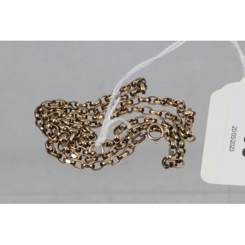 203 - A 9ct gold chain link necklace (approx. weight 10.3g)