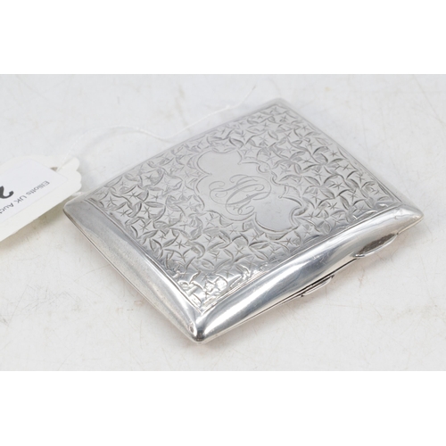 22 - A silver hallmarked cigarette case (approx. 74g)