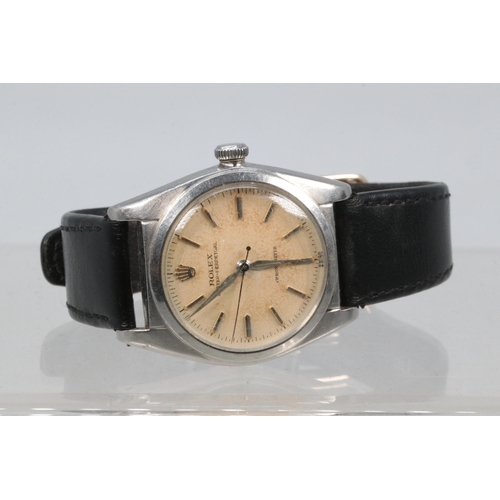 224 - Vintage Rolex Oyster perpetual chronometer wristwatch with leather strap