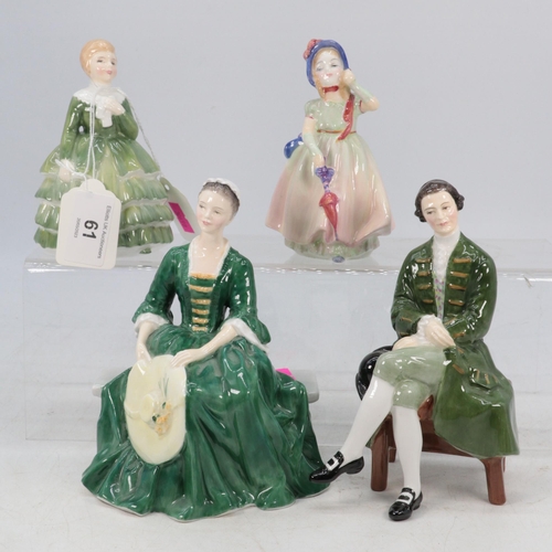 61 - Royal Doulton figures to include 