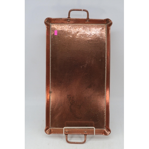 Arts and Crafts Copper tray impressed to the reverse Olney and Newbury