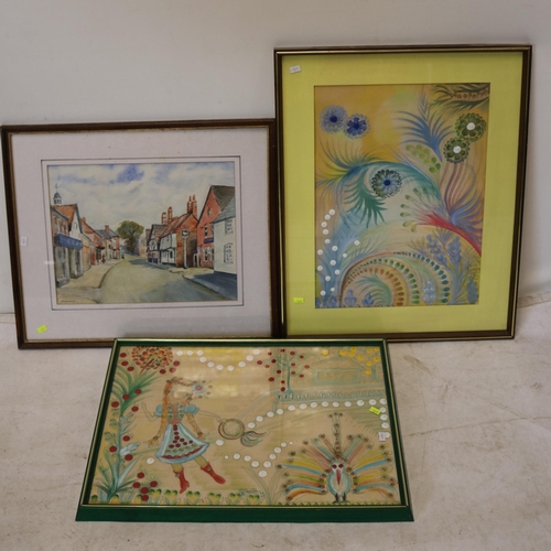 35 - Three framed art works