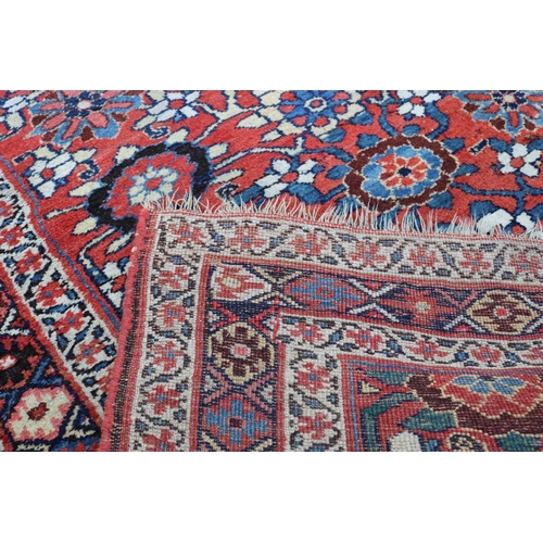 46 - Two floor rugs together with one runner all with wear, one rug measures approx. 125cm x 224cm the ot... 