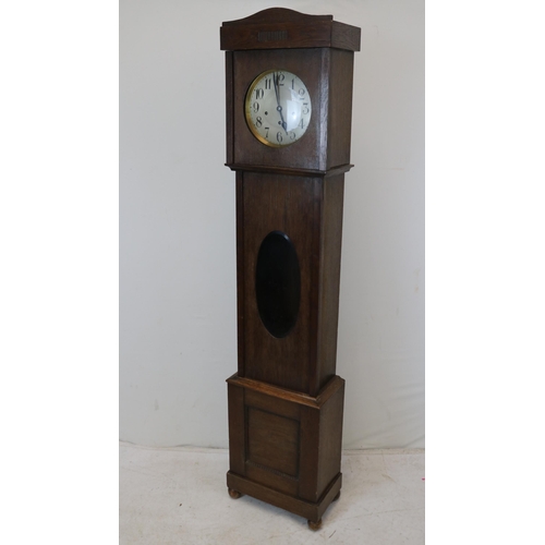 125 - Long case clock measures approx. 174cm tall (no key) examine