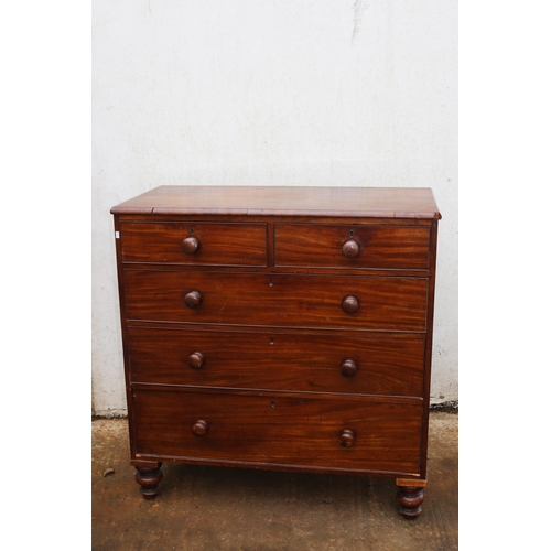 161 - Two over three chest of drawers measures approx. 103cm w x 52cm d x 107cm h