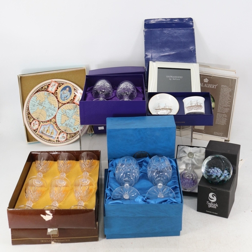 97A - Boxed Edinburgh crystal, Royal Albert, Selkirk etc