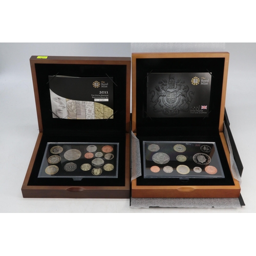 7 - Two The Royal Mint coin sets to include The 2011 UK Executive proof set in presentation box with cer... 