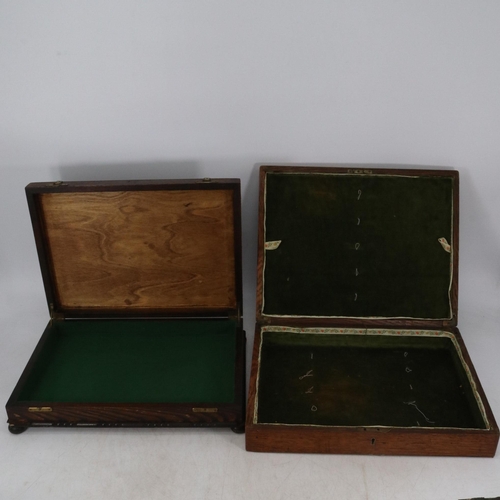 273 - Two wooden boxes together with a bagatelle board