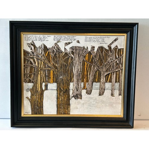 478 - Two framed pictures one depicting a woodland scene and a framed print entitled 