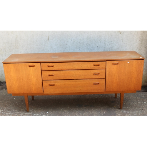 47 - A mid-century Nathan sideboard - model 746, measuring approx. 183.5w x 45d x 76cmH. Inspect.