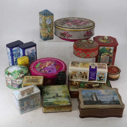 57 - Quantity of assorted tins from various eras including automobilea.