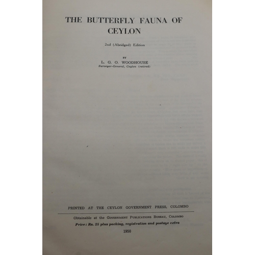 108 - The Butterfly Fauna of Ceylon by L G O Woodhouse 1950 2nd abridged edition