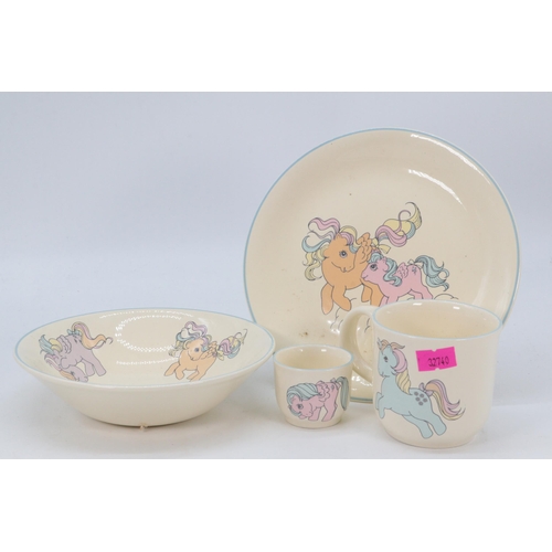 58 - Vintage Poole pottery nursing gift set, My Little Pony. Including Cup, plate, bowl and an egg cup. A... 