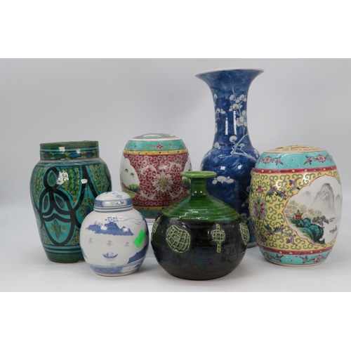 103 - Quantity of oriental ceramics including tea canisters, studio pottery and more