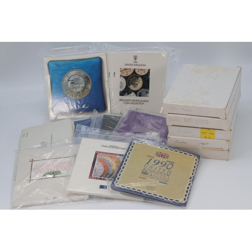 111 - Royal Mint various United Kingdom proof coin sets to include 1970, 1980-1991 noted there are two 198... 