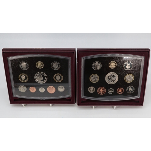 122 - Royal Mint 2000 deluxe coin set together with 2002, 3x 2003, and 2007