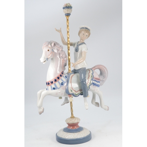 162 - Lladro 1470 Boy on Carousel figurine in original box