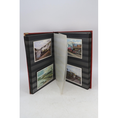 286 - Two albums of Railway postcards, one with Railway locomotives and the other with sets of Dalkeith po... 