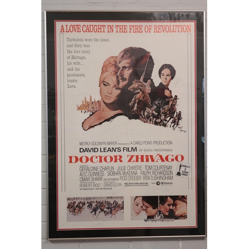 307 - Framed Doctor Zhivago signed film poster with certificate of authenticity