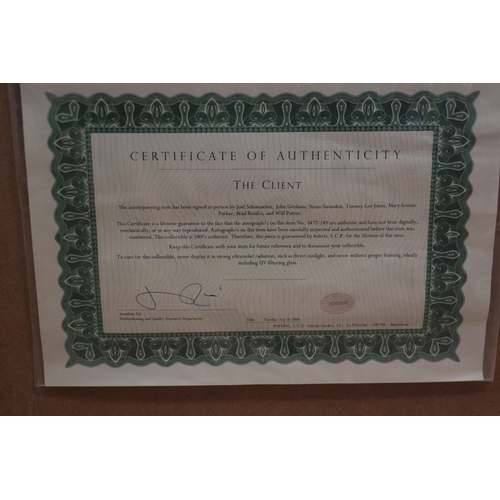 310 - The Client signed and framed film poster with certificate of authenticity
The frame measure 76cm x 1... 