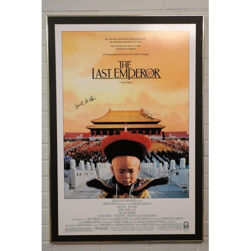 311 - Framed film poster The Last Emperor signed with certificate of authenticity